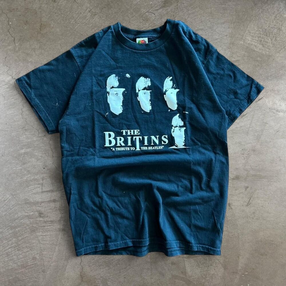 The Britins A tribute to the Beatles Band Black T-shirt